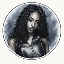 Portrait dessiné d’Ebony