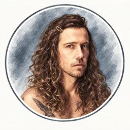 Portrait dessiné de Julien Doré